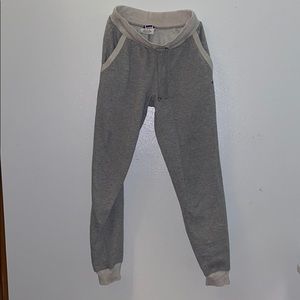 grey champion sweats with cuffed ankles